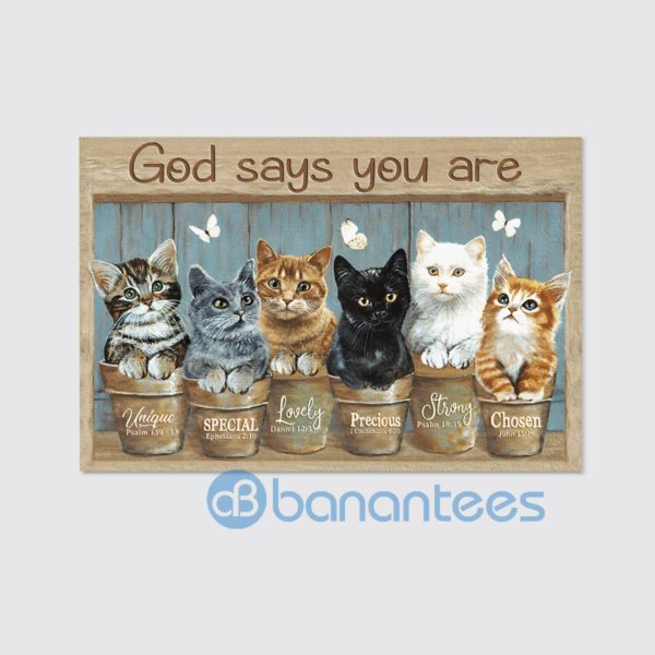 Cute Cats God Says You Are Wall Art Canvas Product Photo