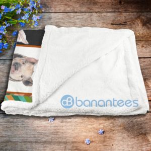 Cute Pig Watercolor Art Sherpa Blanket Product Photo
