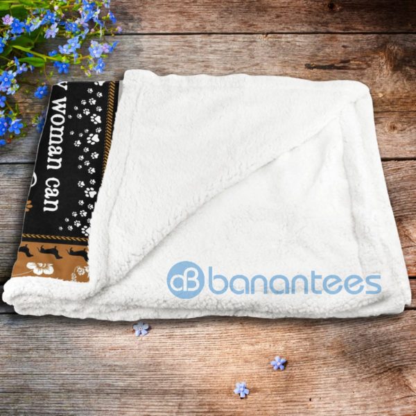 Dachshund Any Woman Can Be A Mother Sherpa Blanket Product Photo