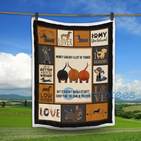Dachshund Dog Life Is Better With A Wiener Sherpa Blanket Product Photo