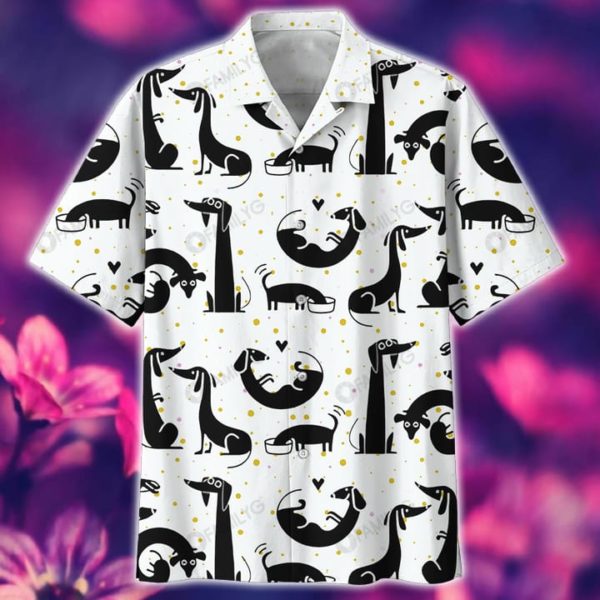 Dachshund Shirts Wiener Dog Stuff Dachshund Hawaiian Shirt Summer Hawaiian Product Photo