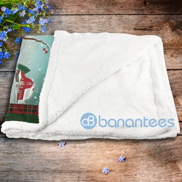 Dachshund Winter Merry Christmas Sherpa Blanket Product Photo