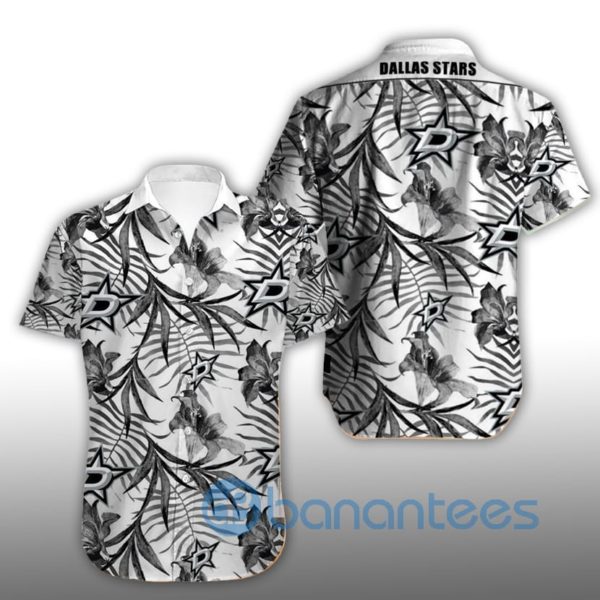 Dallas Stars Big Floral Short Sleeves Hawaiian Shirt Product Photo