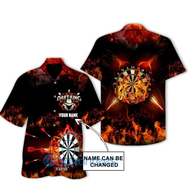 Darts Shirt Darts Black Custom Hawaiian Shirt Summer Hawaiian Product Photo