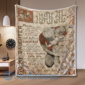 Daughter And Dad Dad Always Love His Daughter Quilt Blanket Quilt Product Photo