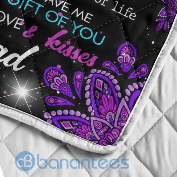 Daughter I Love You To The Moon And Back Quilt Blanket Product Photo