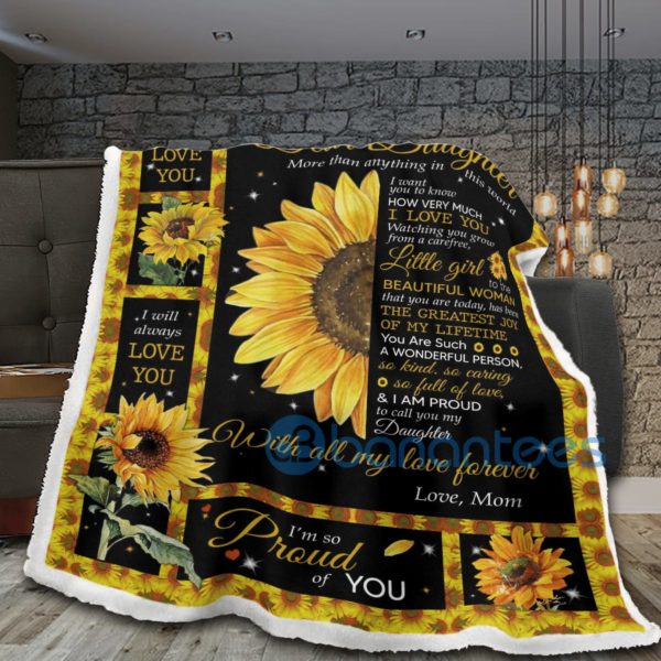 Dear Daughter Sunflowers Sherpa Blanket Product Photo
