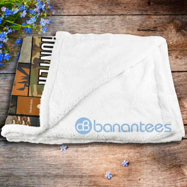Deer Hunter Will Work For Hungting Gear Sherpa Blanket Product Photo