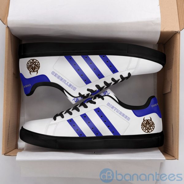 Disturbed White Low Top Skate Shoes Product Photo
