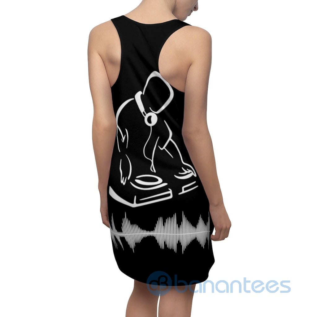 dj-artist-line-art-black-racerback-dress-for-women-1-yWjL3.jpg DJ Artist Line Art Black Racerback Dress For Women Product Photo