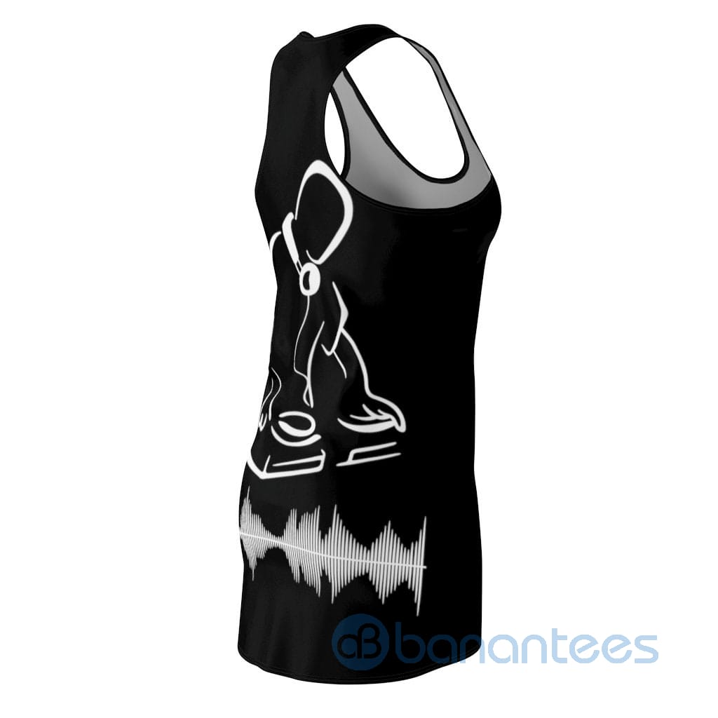 dj-artist-line-art-black-racerback-dress-for-women-5-2cqM9.jpg DJ Artist Line Art Black Racerback Dress For Women Product Photo