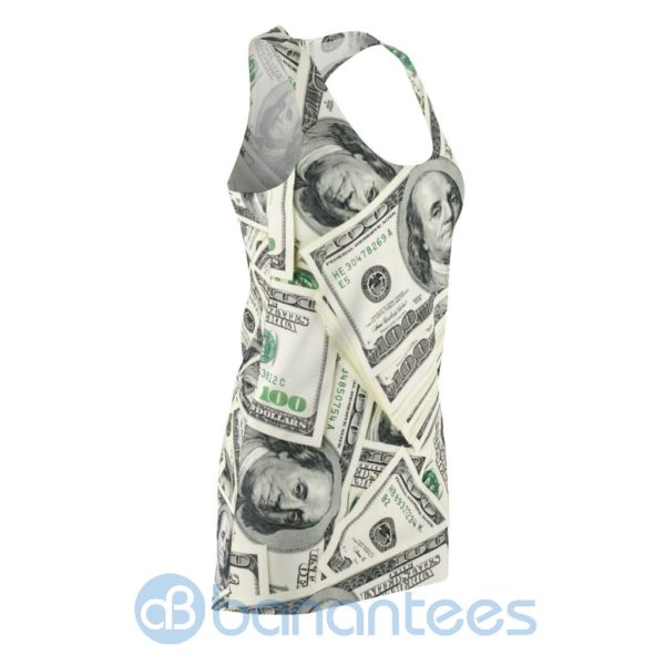 Dollar Money Full Printed Racerback Dress For Women Product Photo