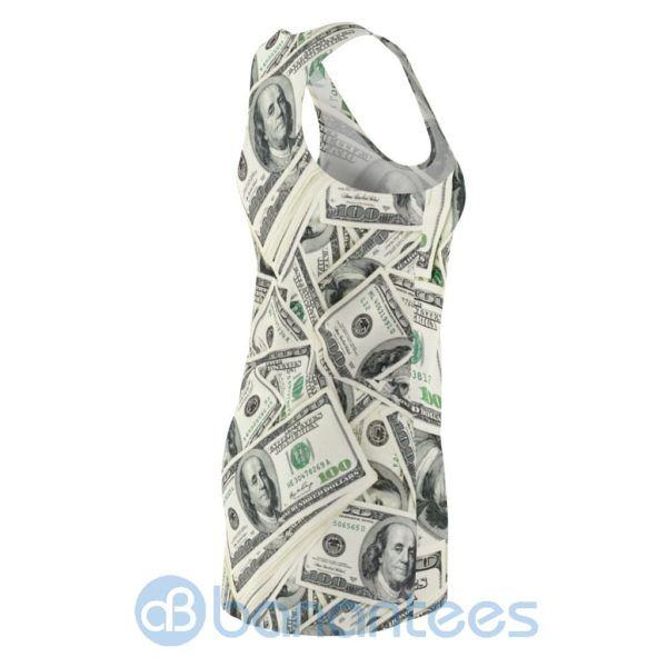 Dollar Money Full Printed Racerback Dress For Women Product Photo
