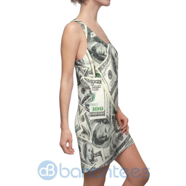 Dollar Money Full Printed Racerback Dress For Women Product Photo