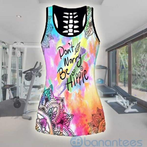 Don't Worry Be Hippie Tank Top Legging Set Outfit Product Photo