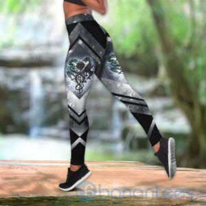 Dragon Tattoo Roses Tank Top Legging Set Outfit Product Photo