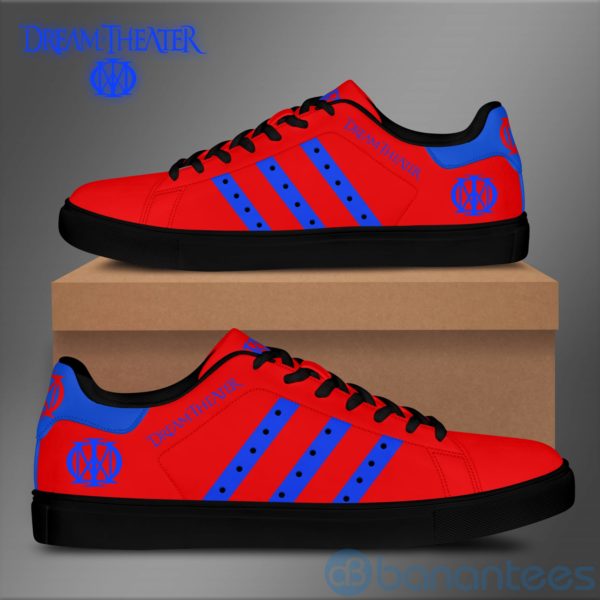 Dream Theater Royal Striped Red Low Top Skate Shoes Product Photo