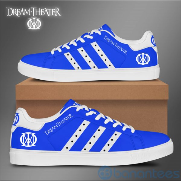 Dream Theater White Striped Low Top Skate Shoes Product Photo