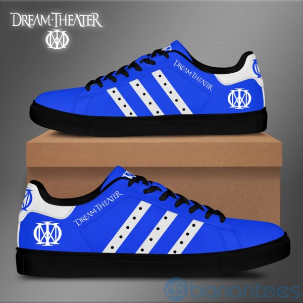 Dream Theater White Striped Low Top Skate Shoes Product Photo