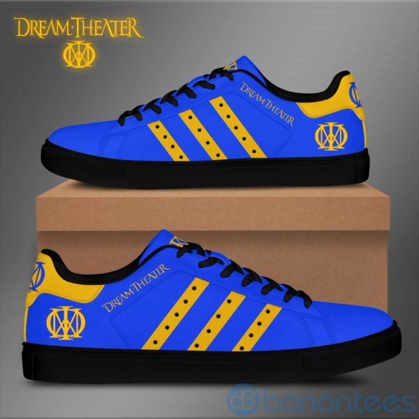 Dream Theater Yellow Striped Low Top Skate Shoes Product Photo