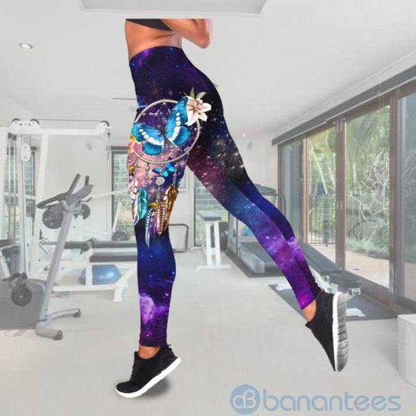 Dreamcatcher Butterfly Hollow Tank Top Legging Set Outfit Product Photo