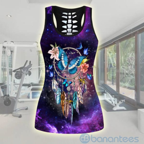 Dreamcatcher Butterfly Hollow Tank Top Legging Set Outfit Product Photo