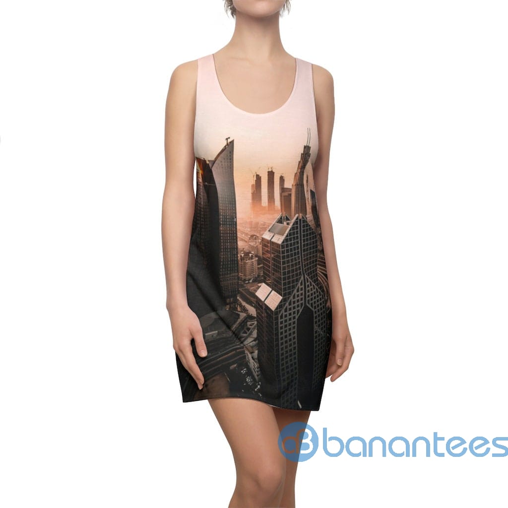 dubai-skyline-all-over-print-racerback-dress-for-women-1-lfEjk.jpg Dubai Skyline All Over Print Racerback Dress For Women Product Photo