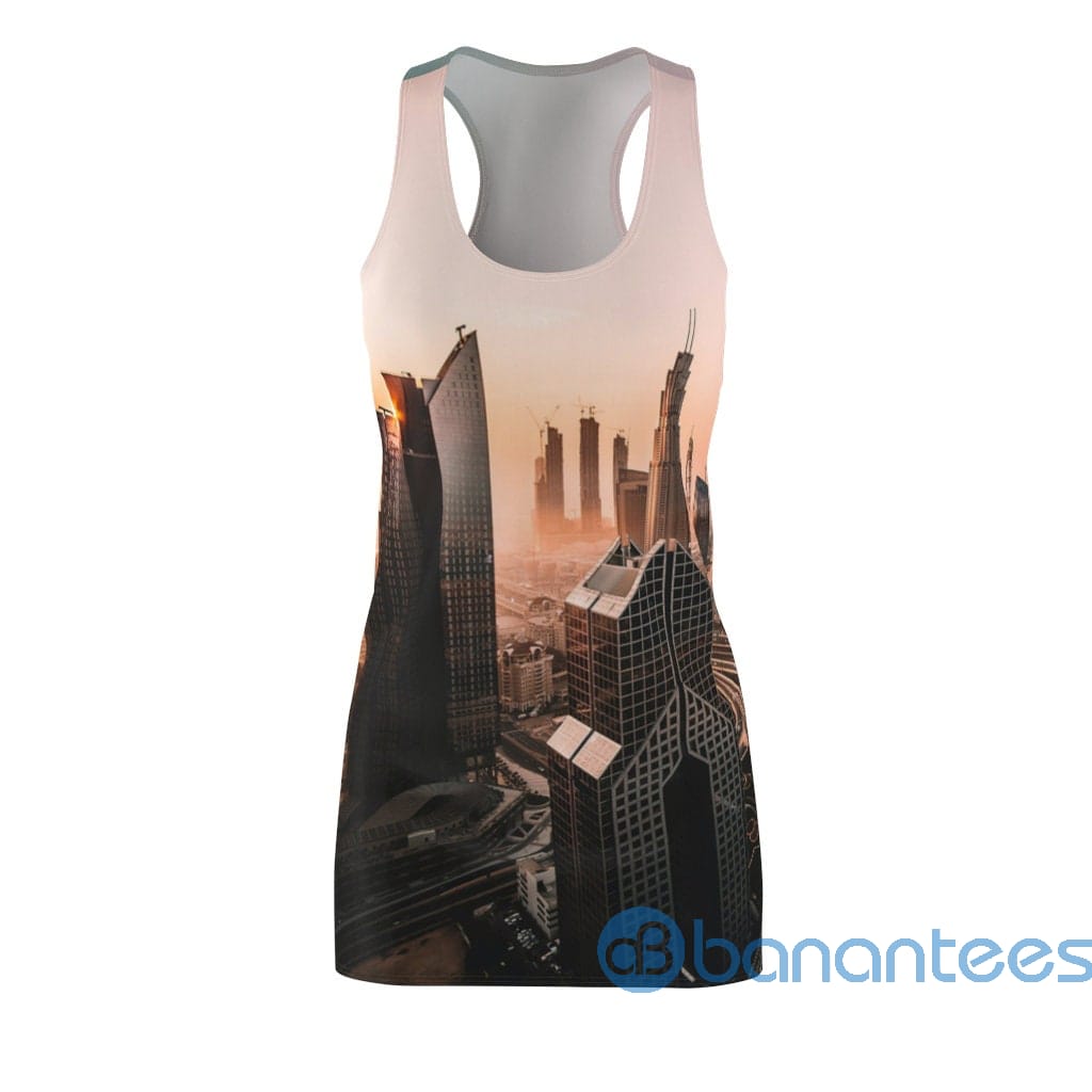 dubai-skyline-all-over-print-racerback-dress-for-women-2-7ztF5.jpg Dubai Skyline All Over Print Racerback Dress For Women Product Photo