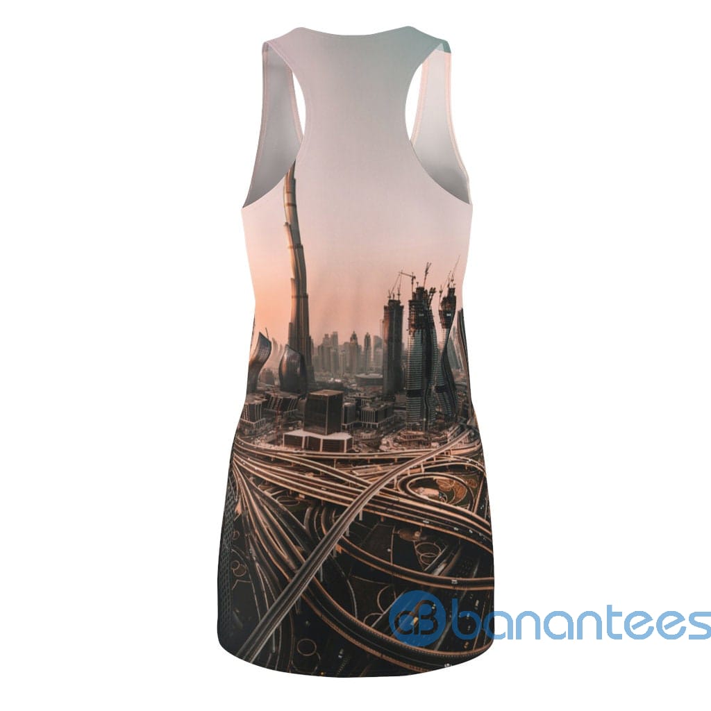 dubai-skyline-all-over-print-racerback-dress-for-women-3-mDrWU.jpg Dubai Skyline All Over Print Racerback Dress For Women Product Photo