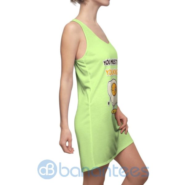 Egg Cartoon You Must Be Yolking Racerback Dress For Women Product Photo