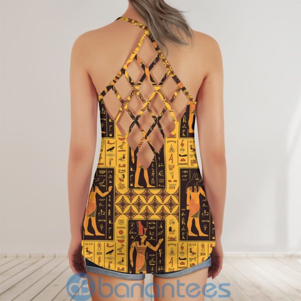 Egypt Egyptian African Pharaoh Cleopatra Criss Cross Tank Top Product Photo