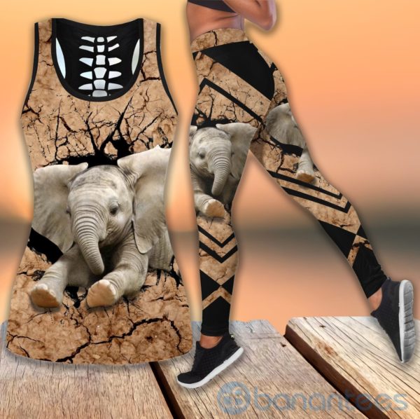 Elephant Tank Top Legging Set Outfit Product Photo