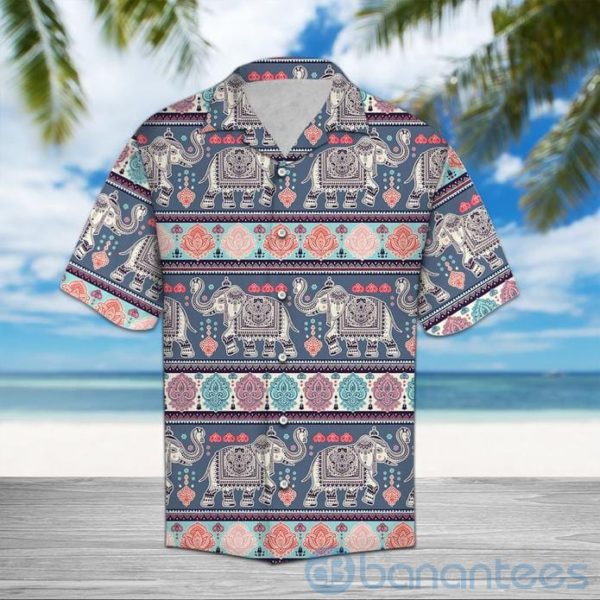 Elephant Vintage Mandala Tropical Hawaiian Shirt Product Photo