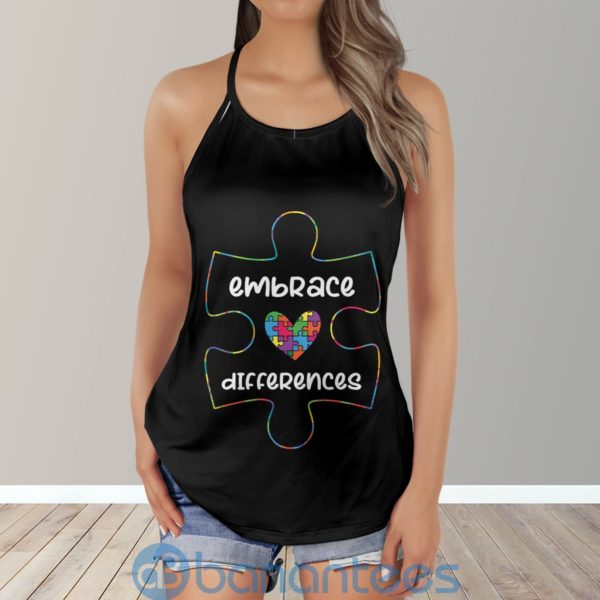 Embrace Difference Love Autism Awareness Criss Cross Tank Top Product Photo