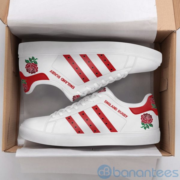 England Rugby Red Striped Low Top Skate Shoes Product Photo