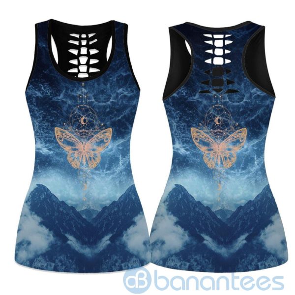 Fairy Butterfly Hollow Tank And Legging Outfit Product Photo