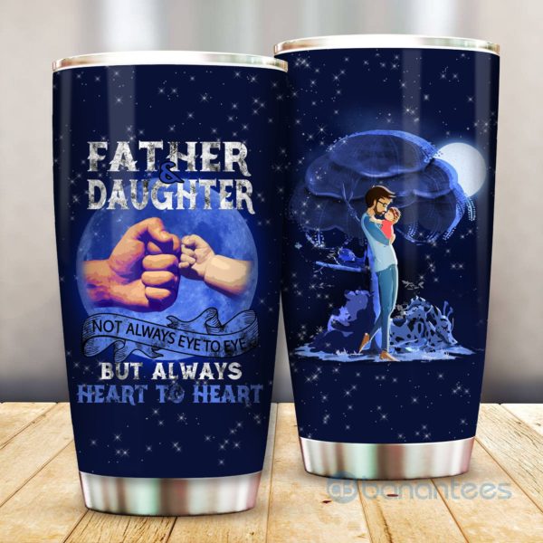 Father And Daughter Always Heart To Heart Tumbler Product Photo