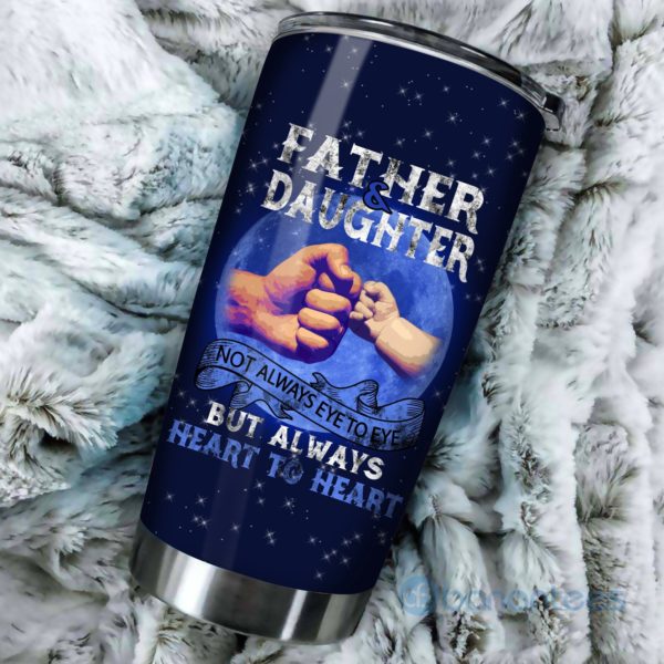 Father And Daughter Always Heart To Heart Tumbler Product Photo
