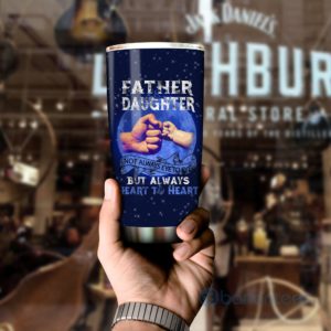Father And Daughter Always Heart To Heart Tumbler Product Photo