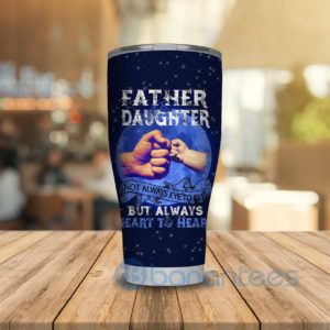 Father And Daughter Always Heart To Heart Tumbler Product Photo
