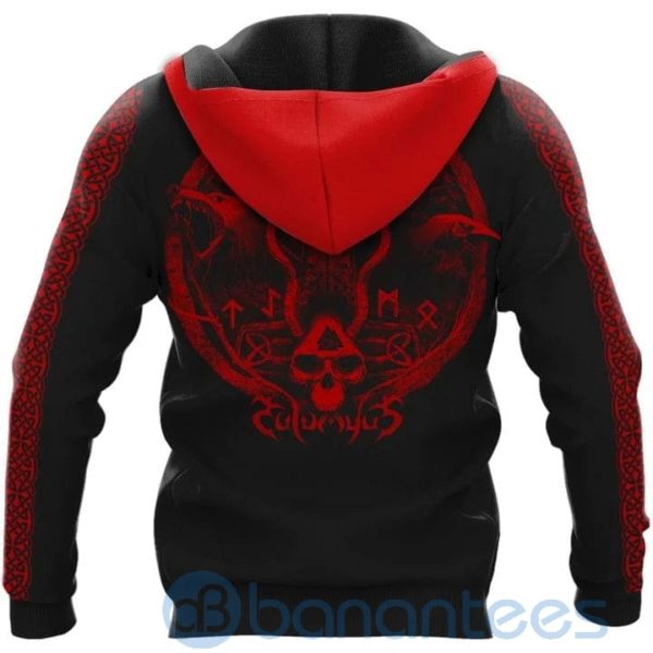 Fenrir Wolf Red Viking Hoodie All Over Printed 3D Hoodie Product Photo