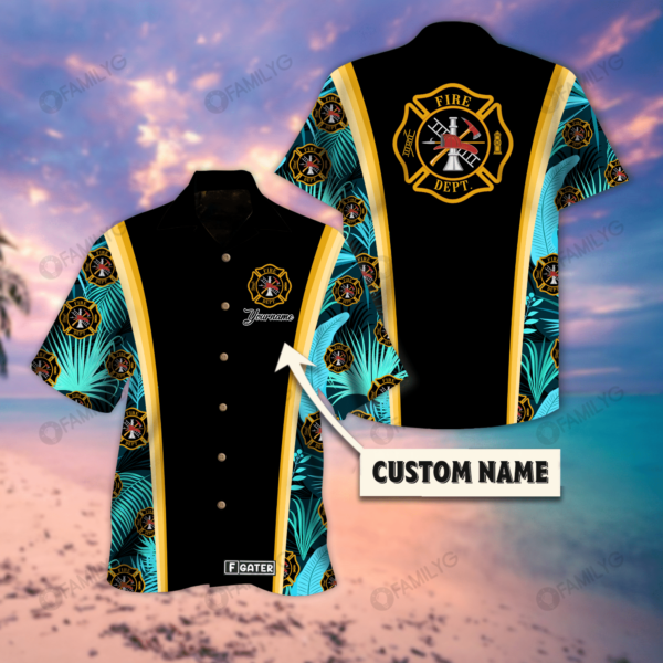 Firefighter Shirt Firefighter Tropical Custom Hawaiian Shirt Summer Hawaiian Product Photo
