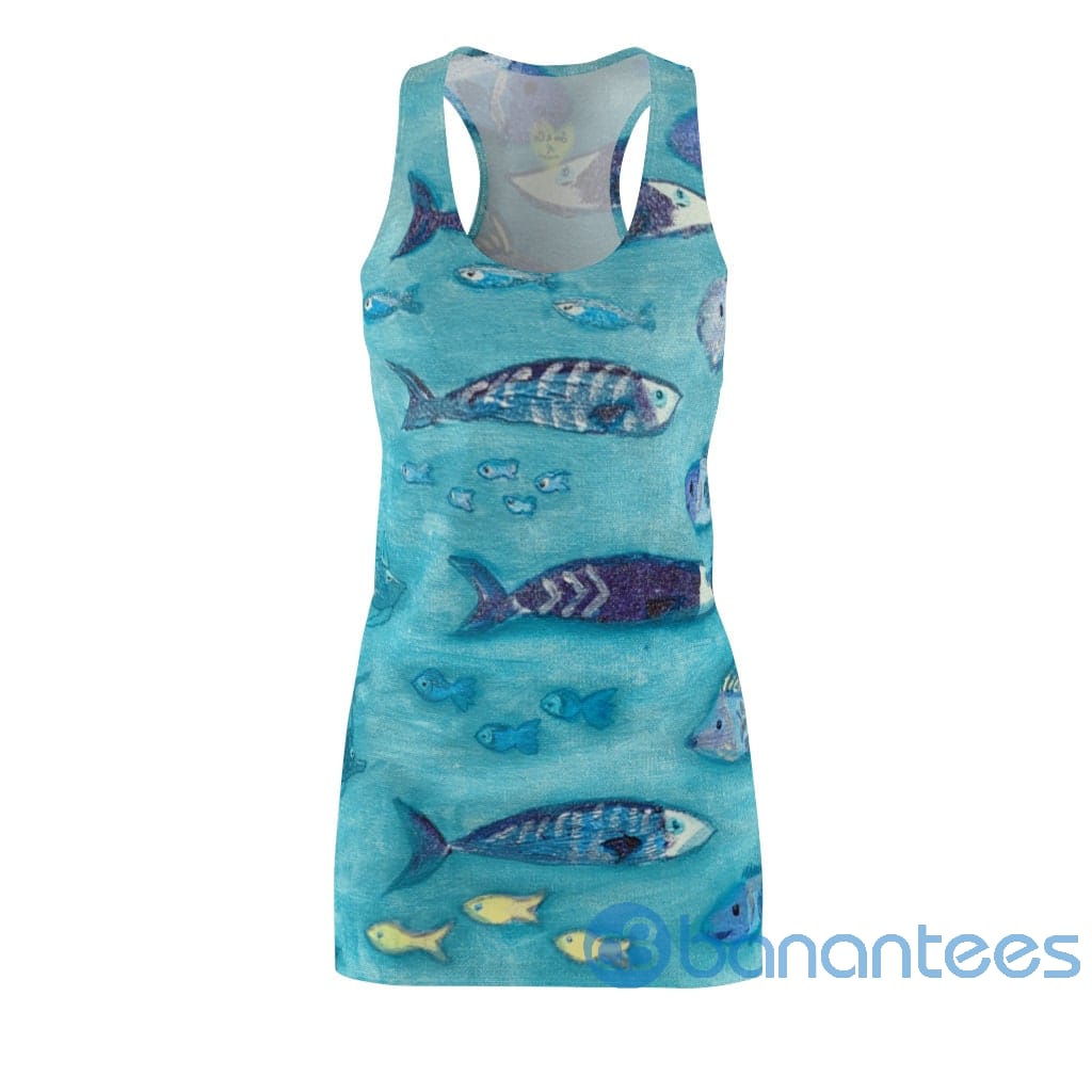fishes-under-water-drawing-art-racerback-dress-for-women-2-pADcr.jpg Fishes Under Water Drawing Art Racerback Dress For Women Product Photo