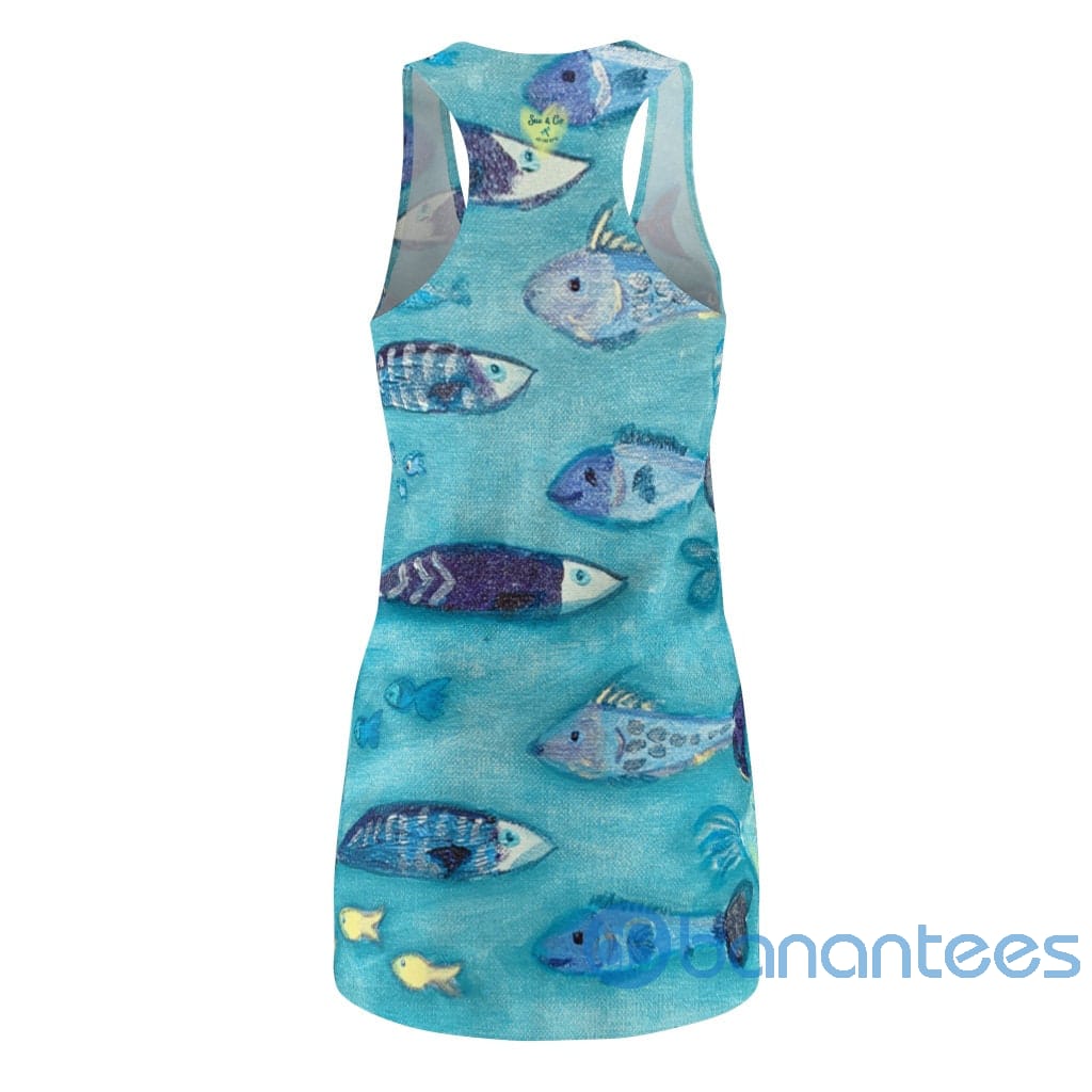fishes-under-water-drawing-art-racerback-dress-for-women-3-lM6eL.jpg Fishes Under Water Drawing Art Racerback Dress For Women Product Photo