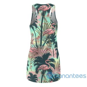 Flamingo And Tropical Palm Tree Art Racerback Dress Product Photo