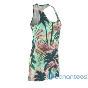 Flamingo And Tropical Palm Tree Art Racerback Dress Product Photo