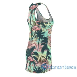 Flamingo And Tropical Palm Tree Art Racerback Dress Product Photo