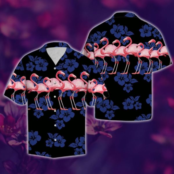 Flamingo Tropical Hawaii Shirt Summer Hawaiian Product Photo