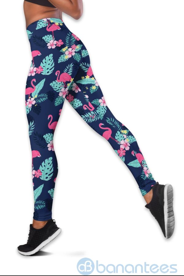 Flamingo Tropical Hollow Tank And Legging Outfit Product Photo