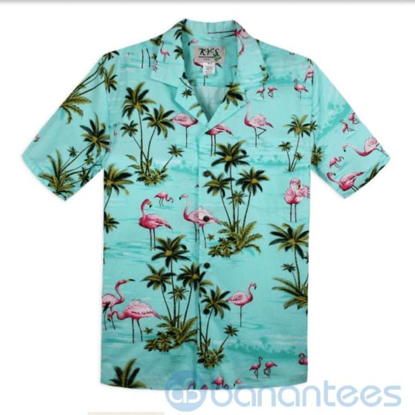 Flamingo Vintage Tropical Hawaiian Shirt Product Photo